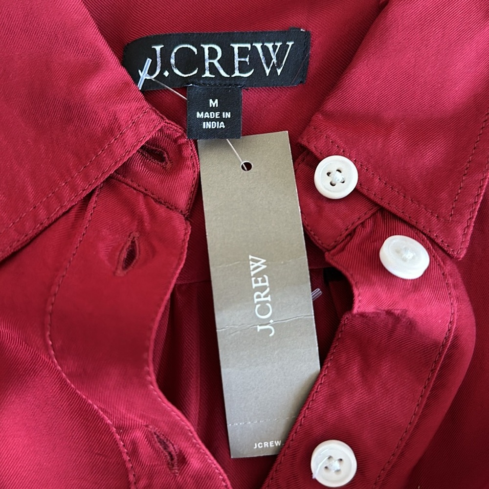 J. Crew Red Long Sleeve Dress - Picture 4 of 5